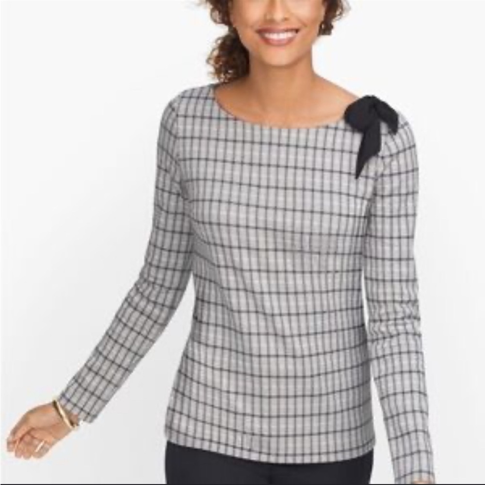 Talbots Bateau Neck Long Sleeve Top